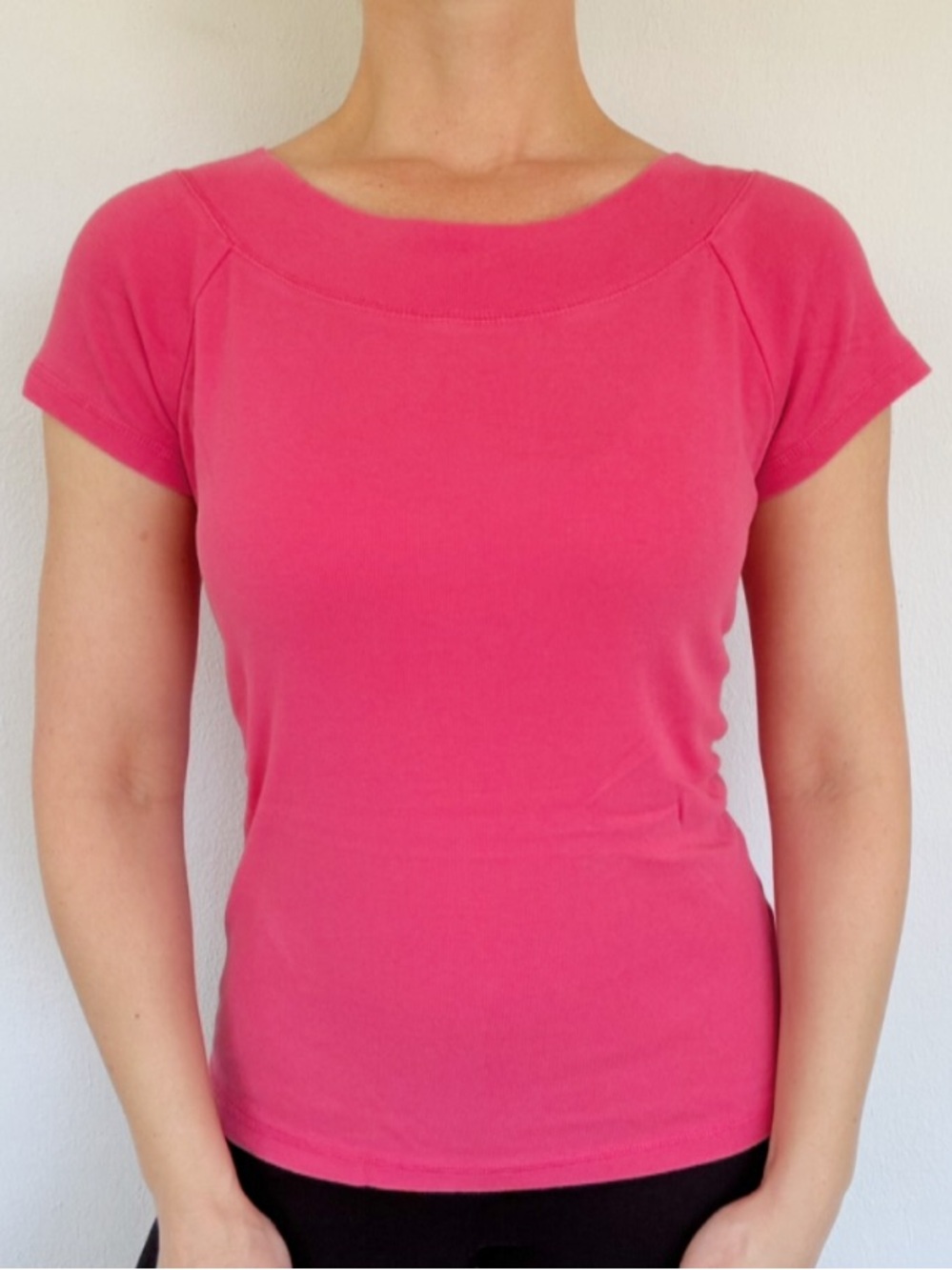 Jones New York Sport coral pink short sleeve cotton tee size large